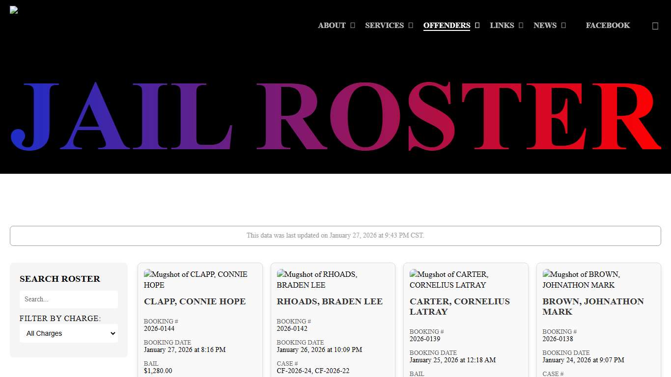 Jail Roster - Pittsburg County Sheriff's Office