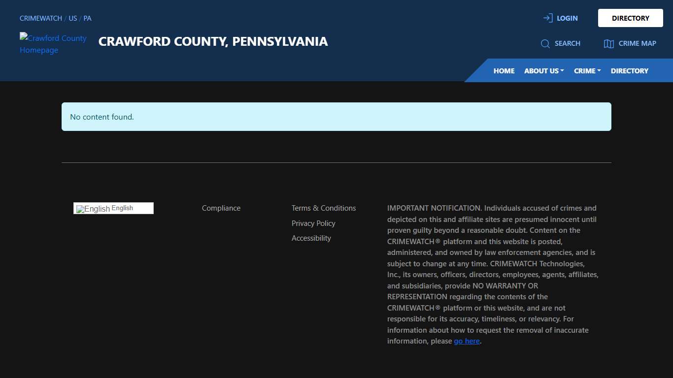 Arrests for Crawford County, Pennsylvania CRIMEWATCH